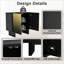 Armoires | Armoire de rangement moderne à 2 portes, finition noir mat, portes grillagées dorées, étagères réglables | Contemporain | Couloir