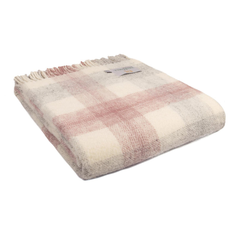 Rosamonde Throw Blanket, Dusky Pink