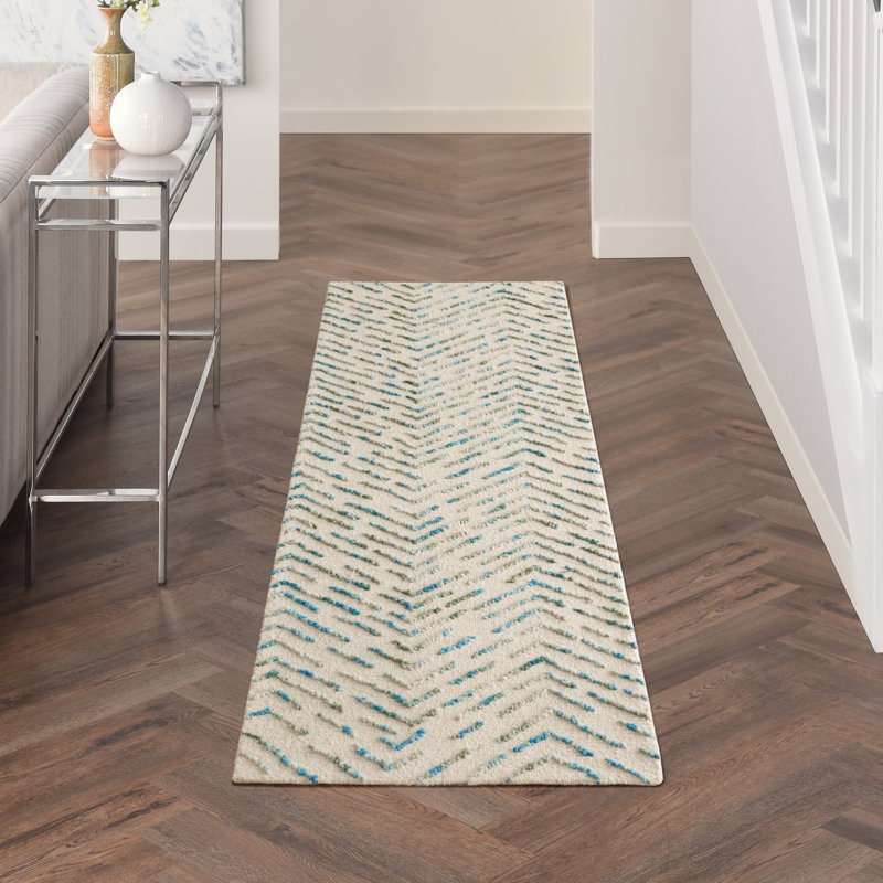 Tulia Chevron Hand Woven Area Rug, Runner 69 x 229cm