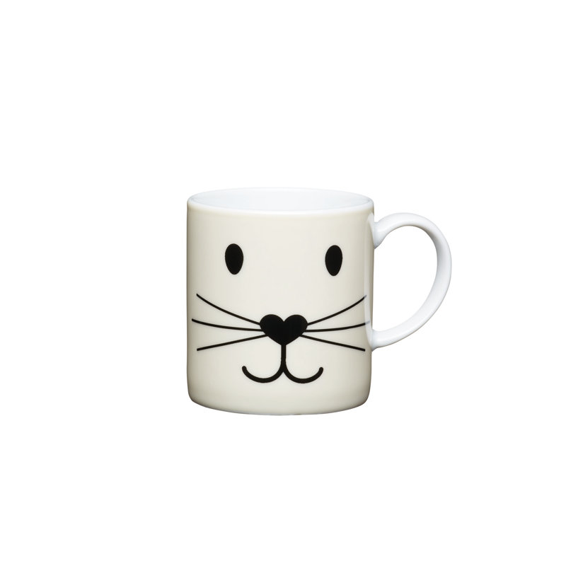 KitchenCraft 80ml Porcelain Cat Face Espresso Cups