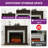 Symple Stuff 47" W Electric Fireplace 2 Drawer Remote Control Five Flame Brightness-522247041