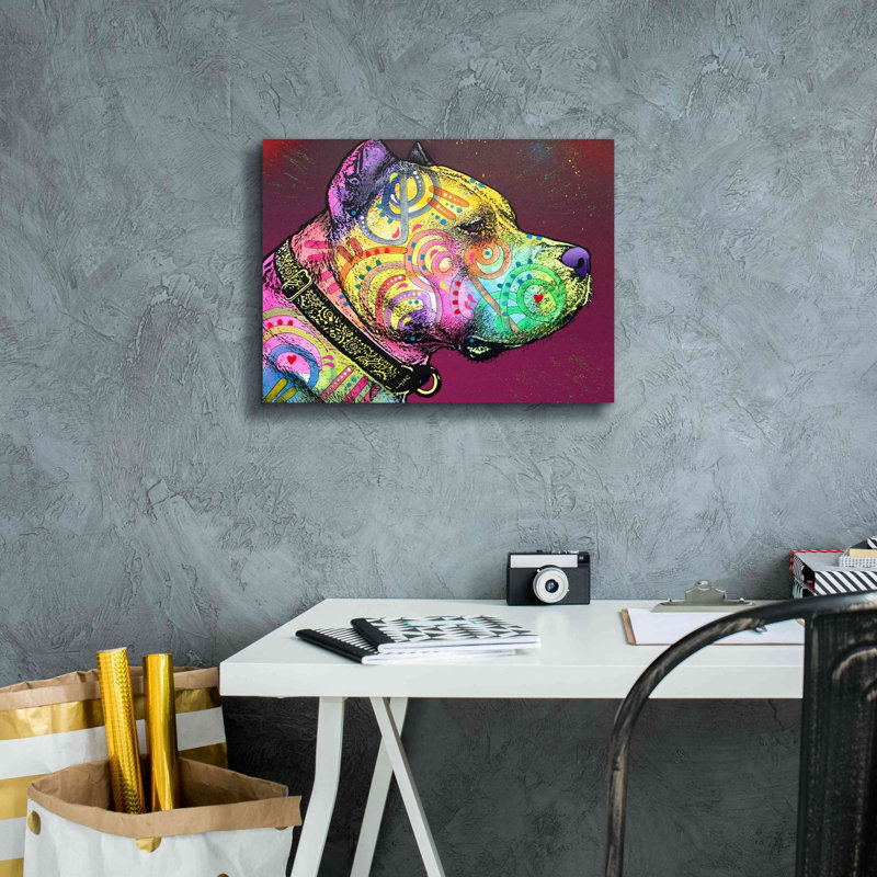«Pitbull Soul» par Dean Russo, estampe numérique sur toile, H 12 po x l 16 po x P 0,75 po