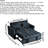 1pc Modern Pull-out Sofa Bed, Adjustable Backrest, Double Bed Sofa, Suitable For Living Room Apartments-887186852
