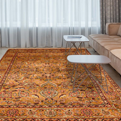 Hand-Knotted High-Quality Gold Area Rug