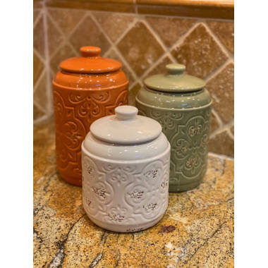 Abby 3 Piece Kitchen Canister Set Rosalind Wheeler