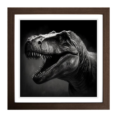 Tyrannosaurus Rex Drawing - Framed Print