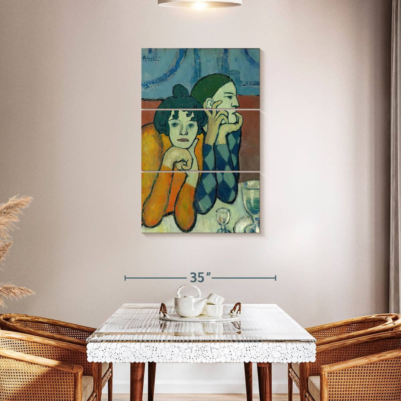 Leisha Les Deux Saltimbanques, H 45 po x l 28 po