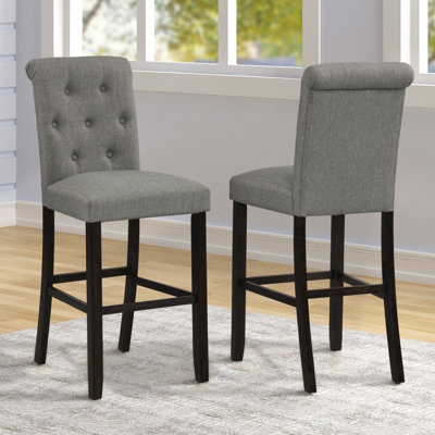 Tabouret de bar en bois massif Leviton, ensemble de 2