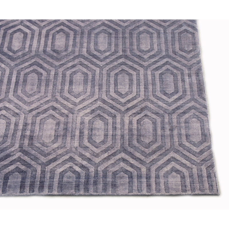 Tapis moderne fait à la main Silk, Rectangle 5 pi 6 po x 8 pi 5 po