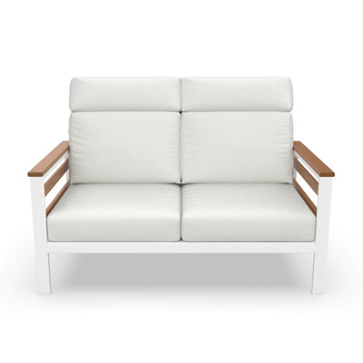 Townsend Metal Outdoor Loveseat With Sunbrella Cushion