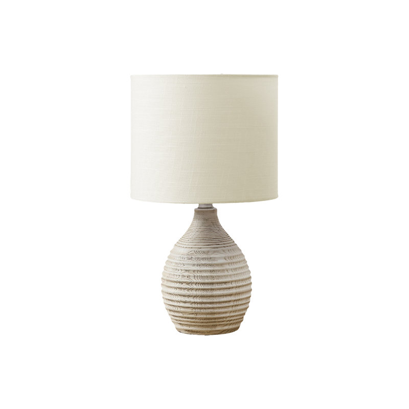 Lighting, 16.5"H, Table Lamp, Resin, Ivory / Cream Shade, Contemporary, Modern, Ivory