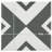 Twenties Vertex Mini 4" x 4" Ceramic Patterned Wall & Floor Tile