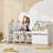 Alayzhia 67.3"W Wood Storage Bookcase with Adjustable Shelves-440039904