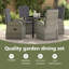 4 - Person Patio Dining Set with Square Table