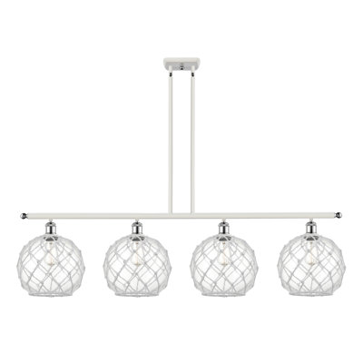 Luminaire suspendu linéaire à 4 lumières pour îlot de cuisine Hilderbrand
