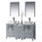 Mance 60.12'' Double Bathroom Vanity with Ceramic Top-24551100