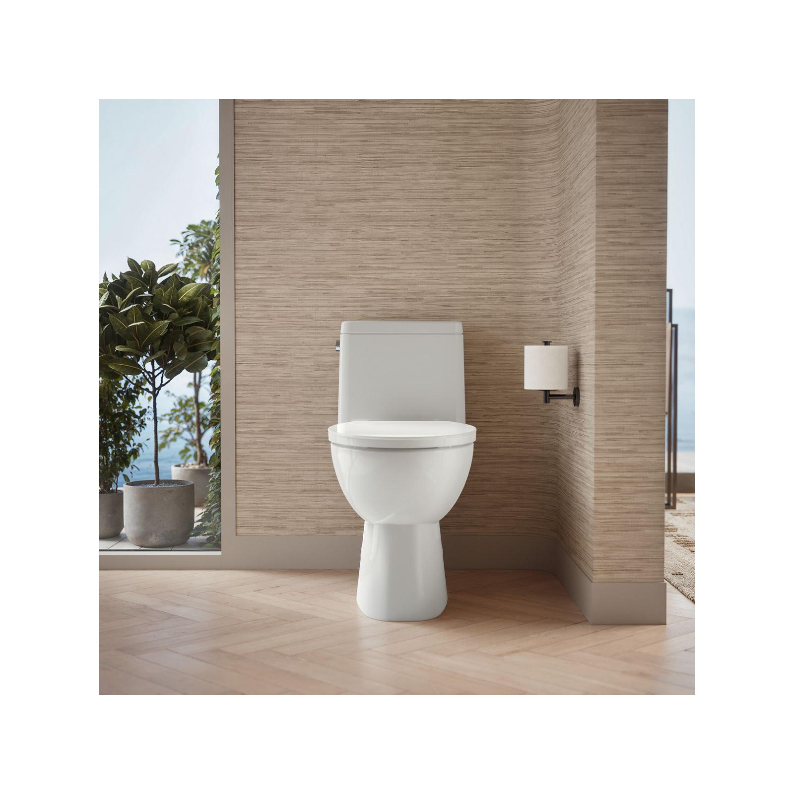 Reach 1.28 GPF Water Efficient Elongated Toilet, White