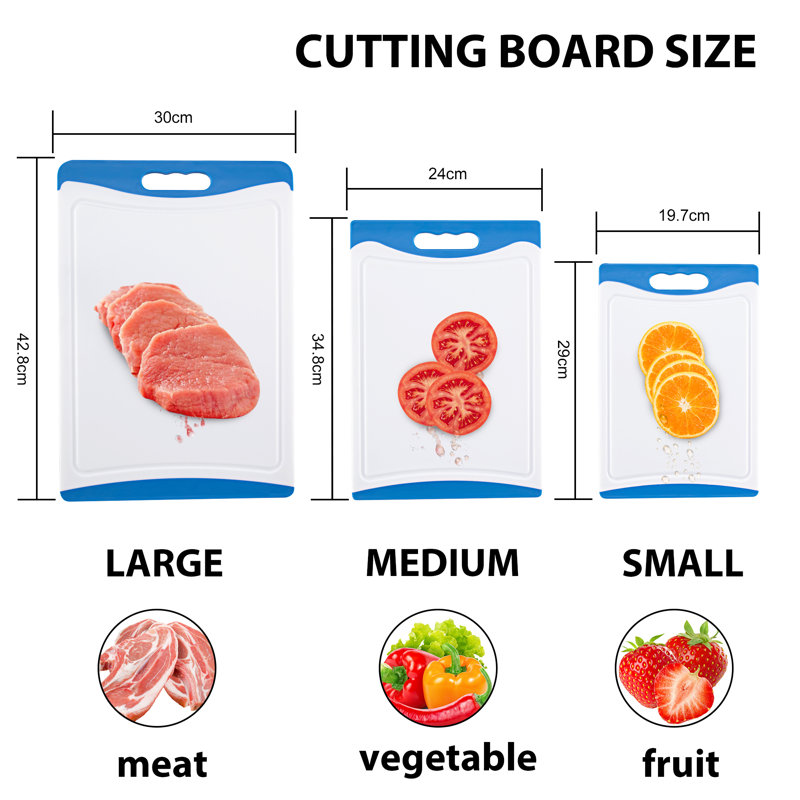 Sangdo Plastic Cutting Board Set, Blue