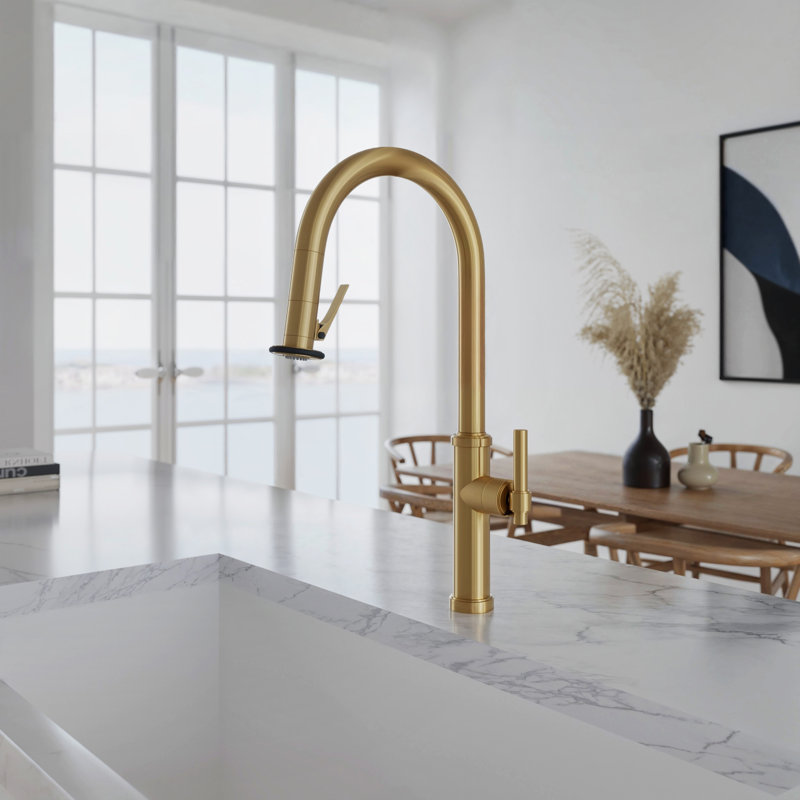Pull-Down Kitchen Faucet - Trigger Spray, Forever Brass (PVD)