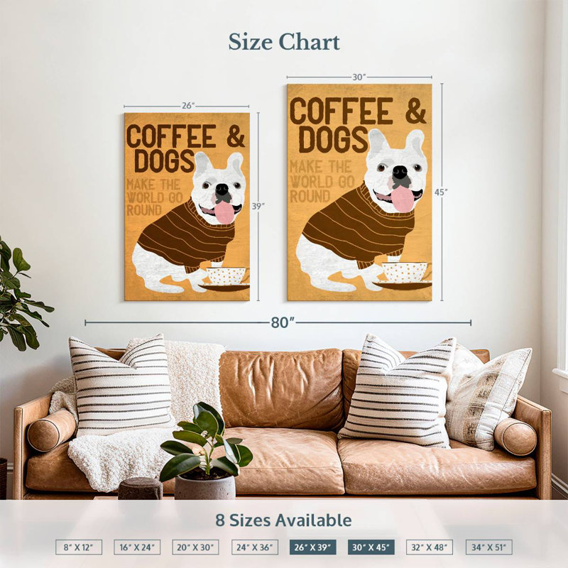Bouledogue français Ketti Coffee and Dogs, H 39 po x l 26 po