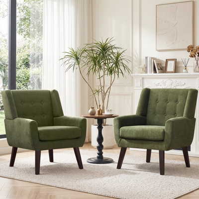 Chaise avec accoudoirs rembourrée l 29,2 po Halcott (ensemble de 2)