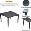 Table de patio carrée en aluminium 40 po x 40 po - Noir braise, légère, antirouille, look contemporain pour l'extérieur, élégante, design