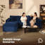 3-Seater L-Shaped Modular Sectional Sofa Bed with Ottoman-757042291-757042302