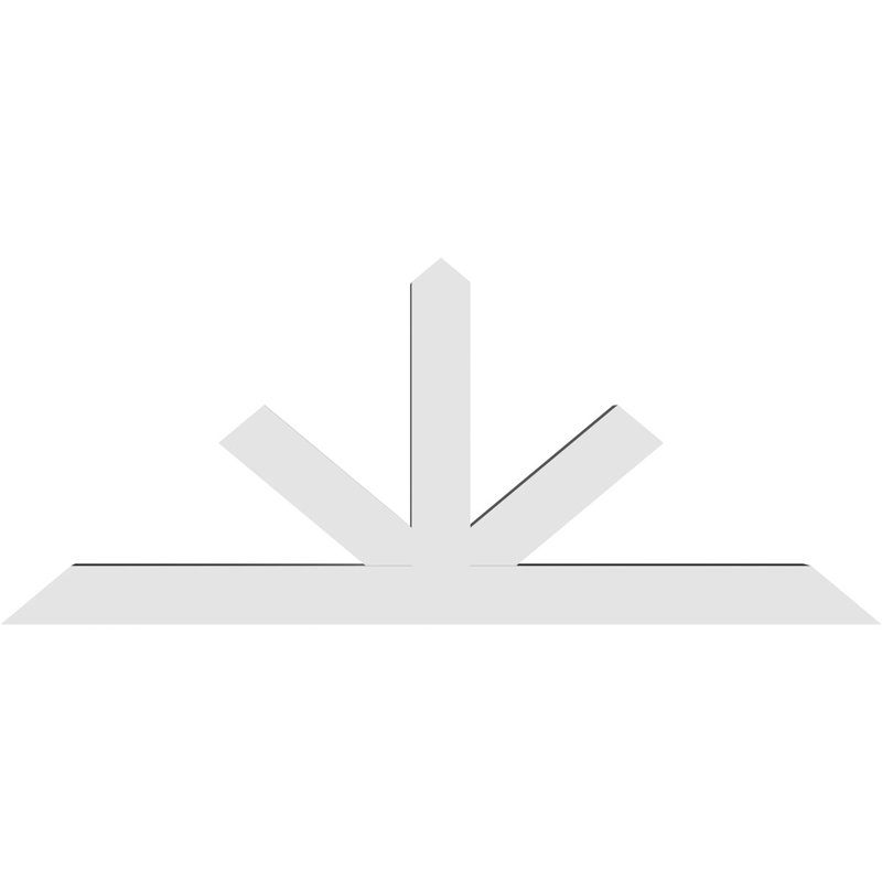 Support à pignon Saratoga, H 25 po x l 60 po (pas: 10/12), P 4 po x F 4 po, PVC