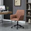 Chaise de bureau d'ordinateur pivotante à dossier moyen avec hauteur réglable, conception à losanges et accoudoirs rembourrés