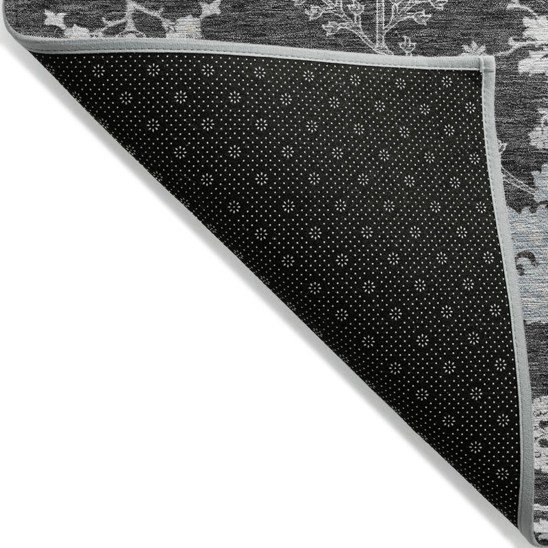 Tapis gris anthracite lavable pour l'intérieur et l'extérieur Doris, 9 pi x 12 pi