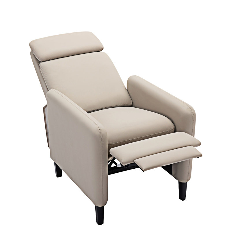Fauteuil inclinable moderne réglable, Similicuir beige
