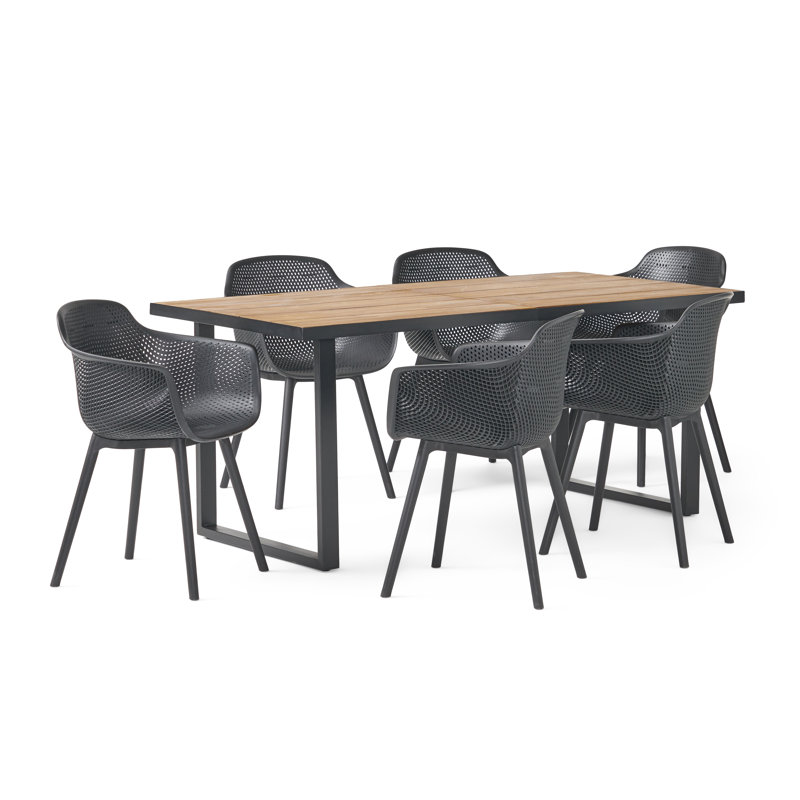 Ensemble de salle à manger rectangulaire pour 6 personnes 70,25 po