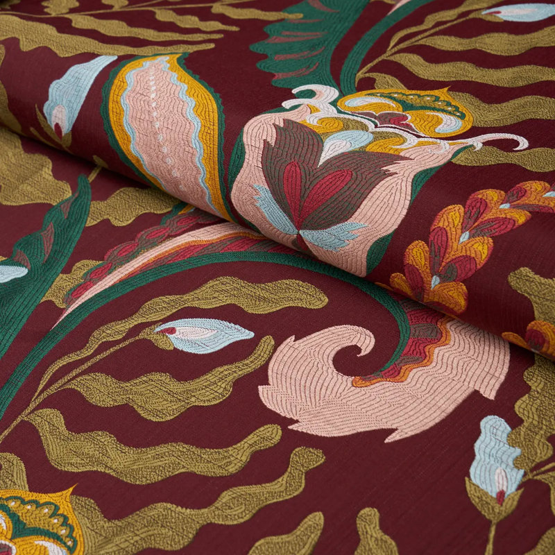 Tissu Schumacher X Laura Gonzalez Jaipur Fantaisie, Mauve