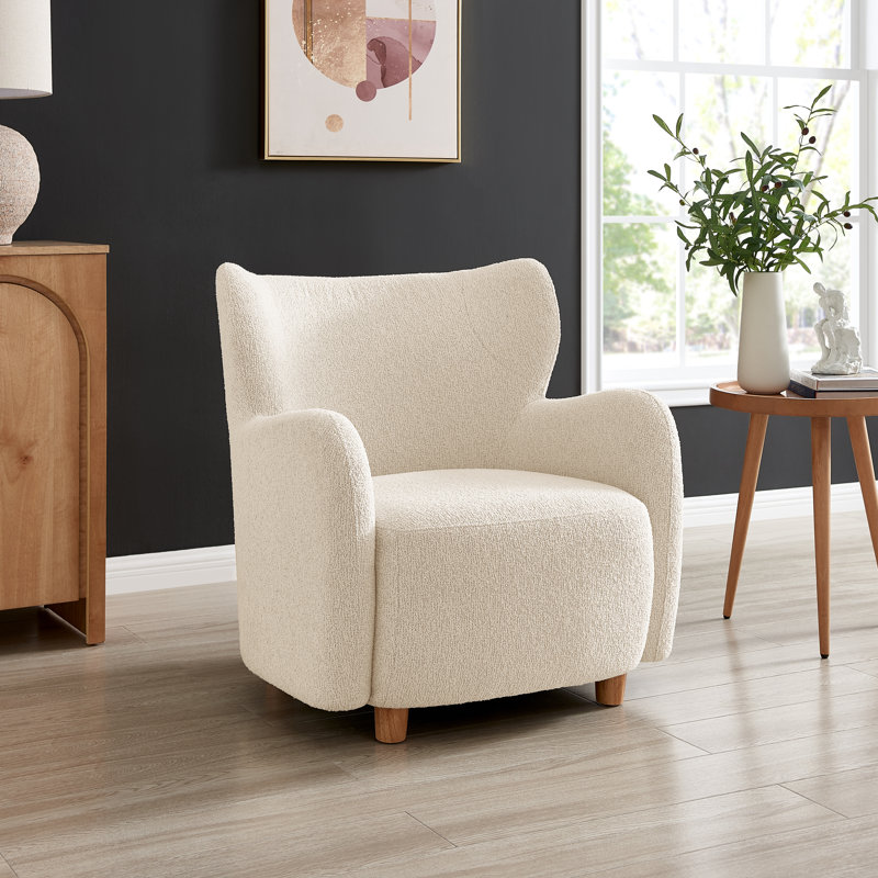 Lannion Fabric Accent Arm Chair, Beige