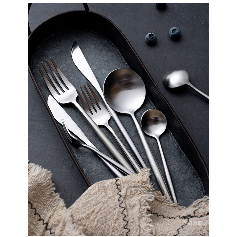 Premium 304 Stainless Steel Flatware Set - INS-Style Polished Knife, Fork And Spoon Set For Steak Dining