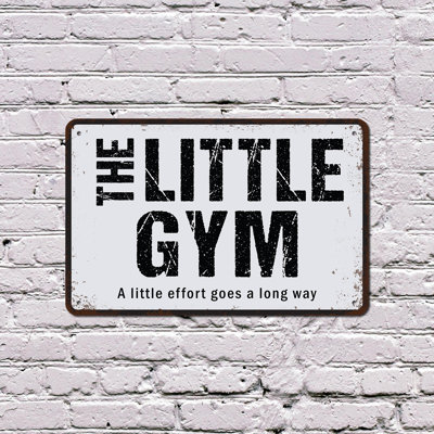 Enseigne en plastique style rétro Little Gym 11 po x 17 po
