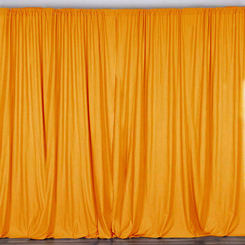 Antion Semi Sheer Curtain Single Panel, 56" x 96", Marigold