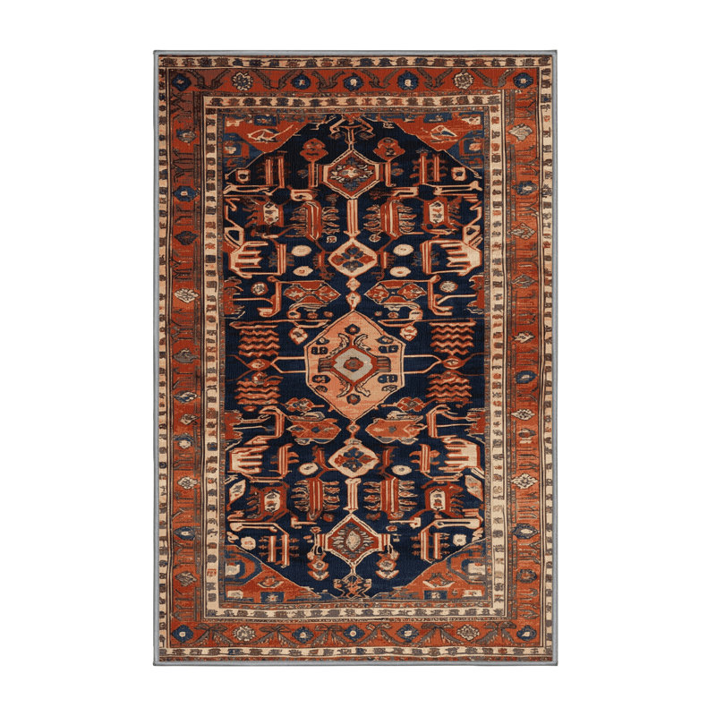 Tapis brun turc lavable à la machine, Tapis de couloir 2 pi x 5 pi