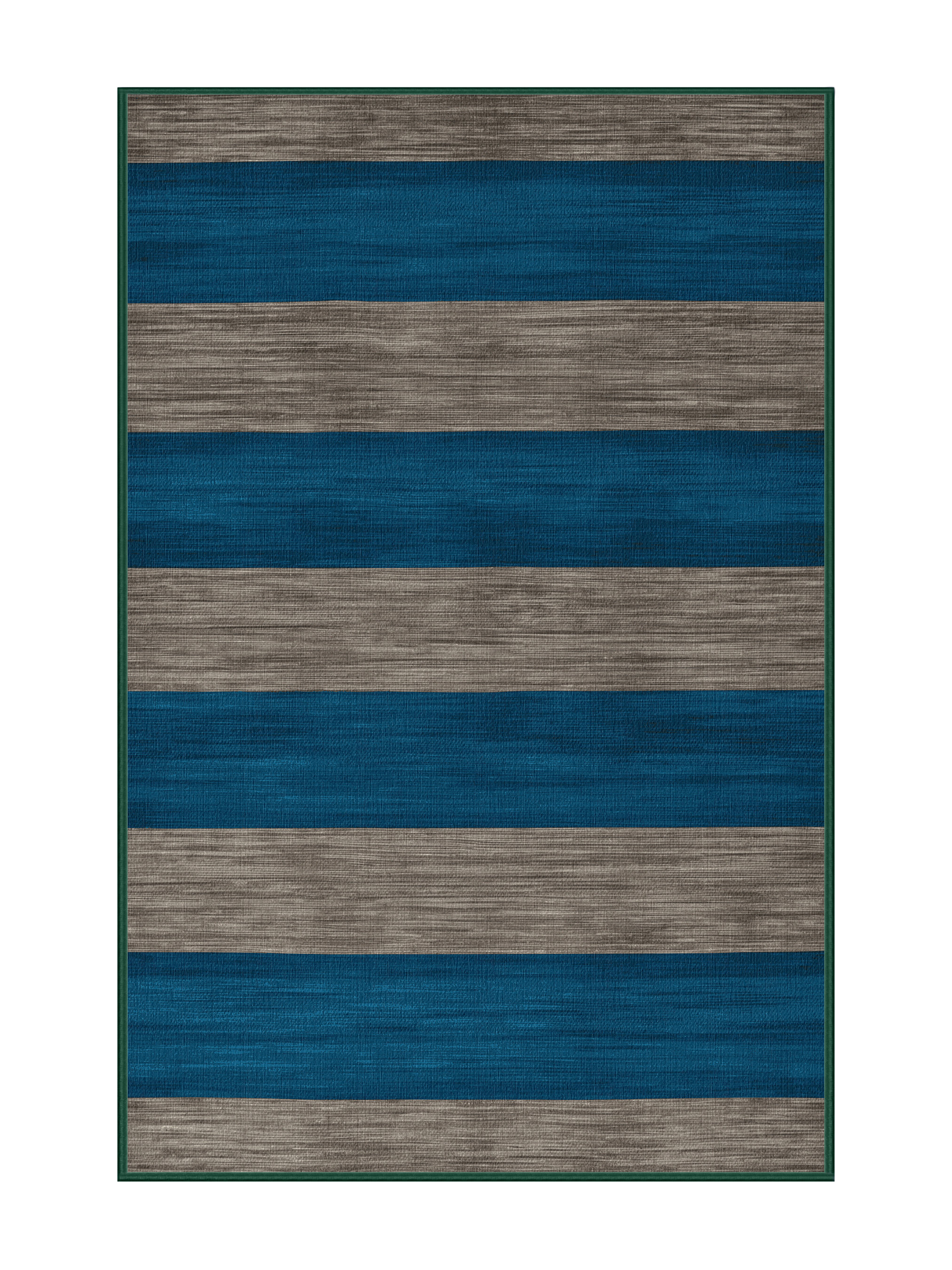 Hokku Designs Machine Washable Horizontal Stripes Green Area Rug | Wayfair