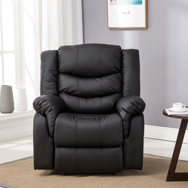 Lancashire 97cm Wide Standard Recliner, Black