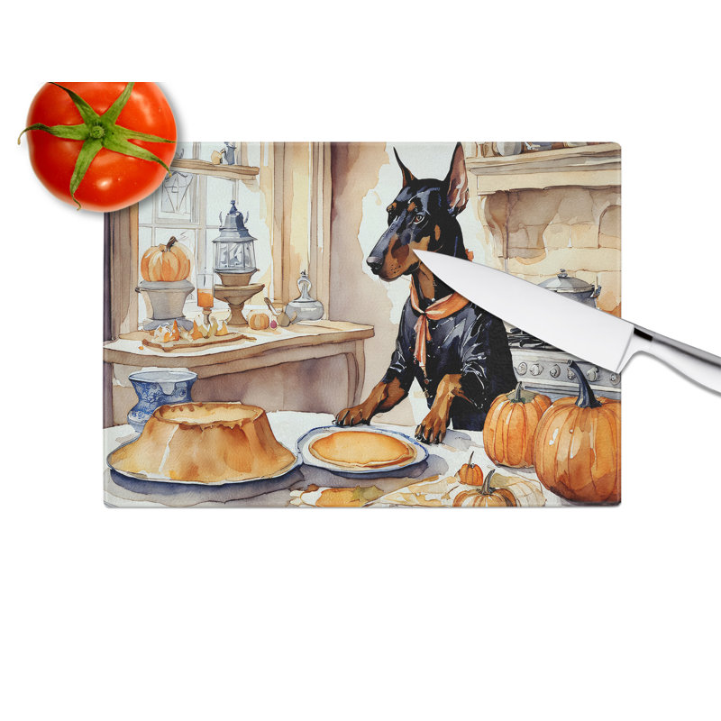 Planche à découper en verre Doberman Pinscher