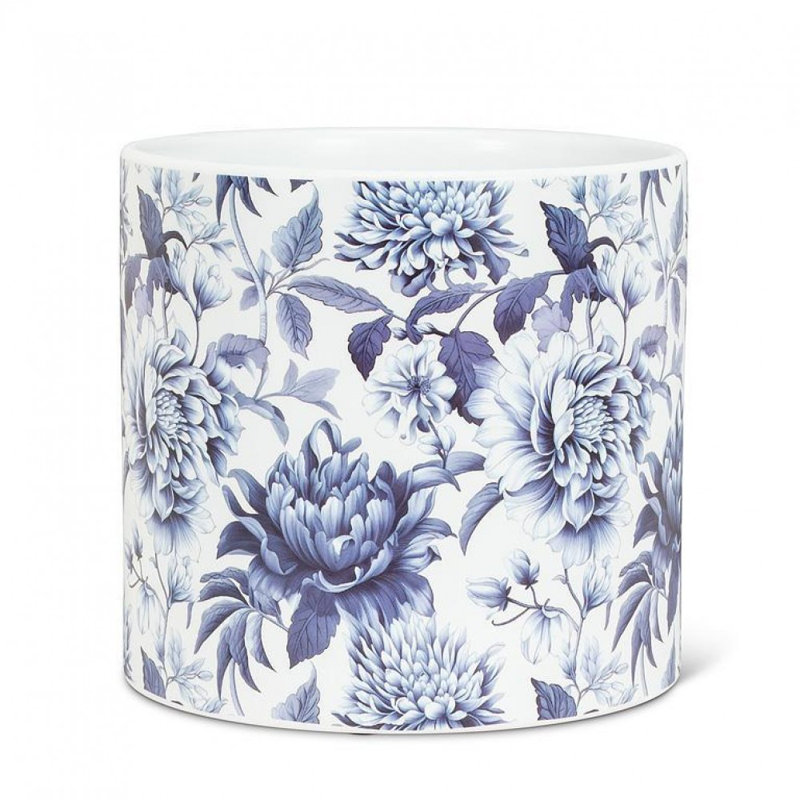 Floral Chintz Print Planter, 6" H x 6.5" W x 6.5" D