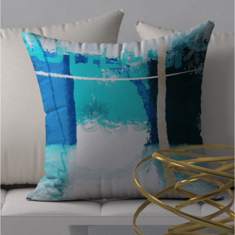 Housse de coussin décorative carrée à toit amovible Debonair, 24 po x 24 po