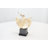 Waheeda Polystone Dancer Decorative Gold Sculpture with Black Square Base