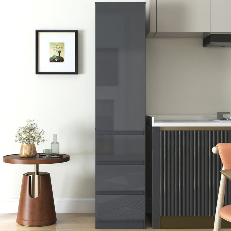Armoire de cuisine étroite avec 3 tiroirs