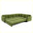 Chenille Upholstered Convertible Sleeper Sofa Bed Green
