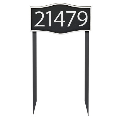 Enseigne d’adresse pour pelouse sur 1 ligne