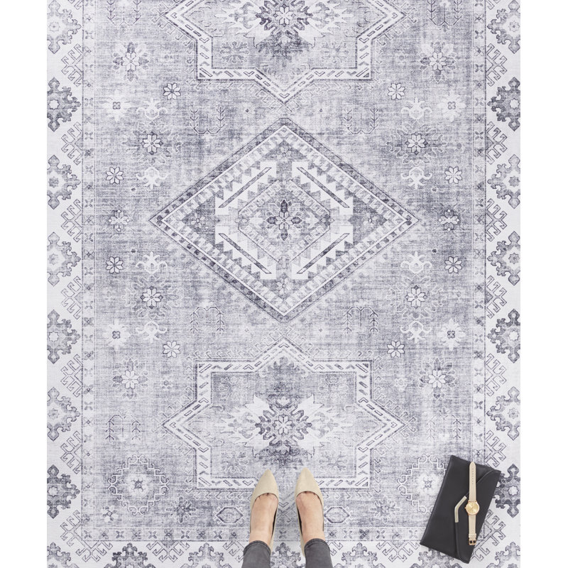 Gratia Tufted Graphite Grey Rug, Rectangle 80 x 150cm