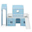 Lit mezzanine simple avec glissade et tour-434105515