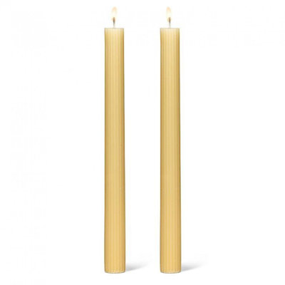 Set Of 2 Ridged Taper Candles